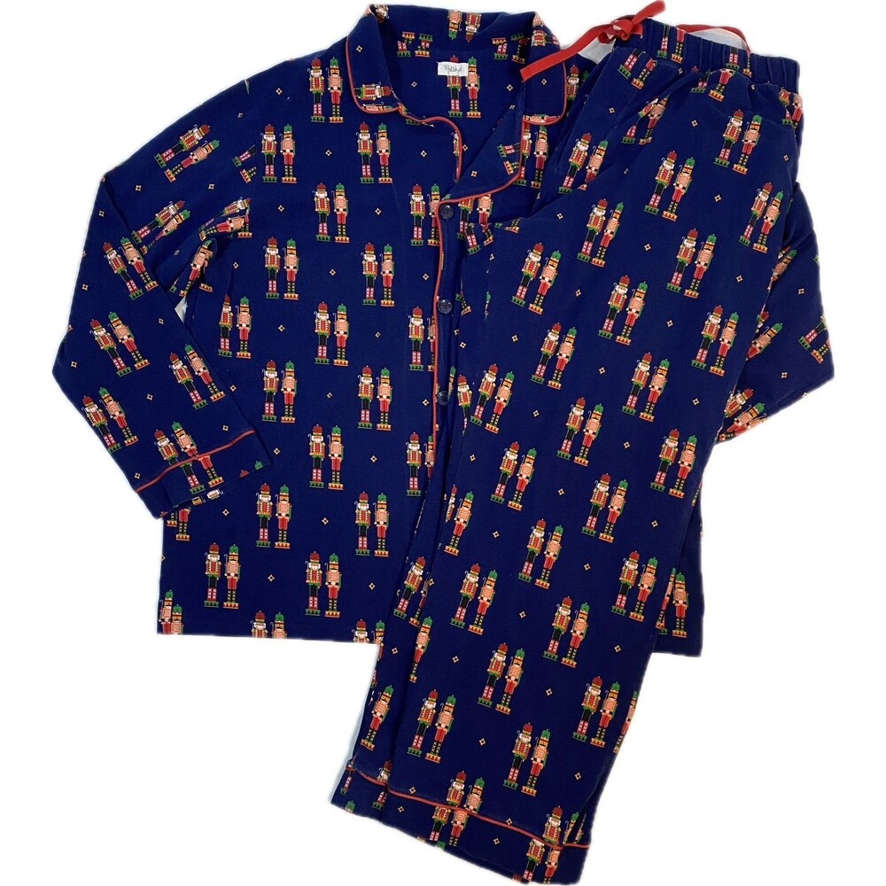 Bedhead Nutcracker Print Flannel Pajamas Mens XL